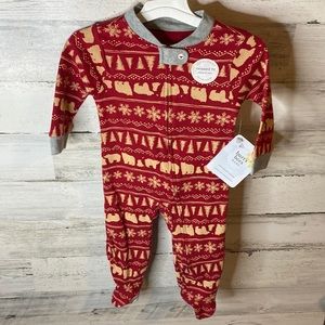 Burt’s Bees Christmas Baby Sleeper Size 3-6 Months NEW